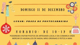 A praza de Ponte Carreira acollerá este domingo 11 de decembro a terceira edición do Mercado de Artesanía de Frades