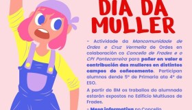 Frades conmemora o Día da Muller cunha exposición de traballos do alumnado do CPI Ponte Carreira no multiúsos e entrega de material divulgativo