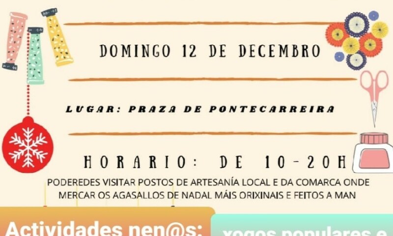 O Concello de Frades organiza un Mercado de Artesanía para mercar os agasallos de Nadal