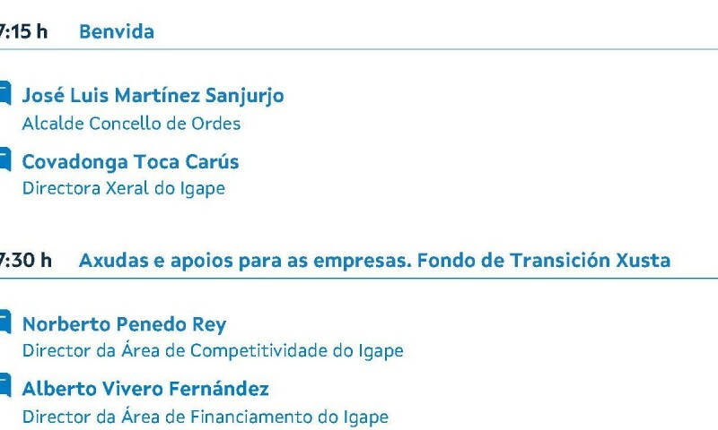 Xornada informativa en Ordes: axudas e instrumentos de apoio para as empresas