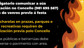 O Concello de Frades informa sobre as normas e permisos para as cacharelas de San Xoán e San Pedro 