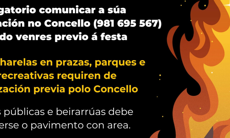 O Concello de Frades informa sobre as normas e permisos para as cacharelas de San Xoán e San Pedro 