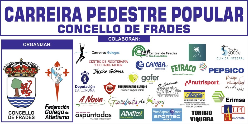 A X Carreira Pedestre Popular do Concello de Frades, entre os cinco mellores circuítos da provincia da Coruña