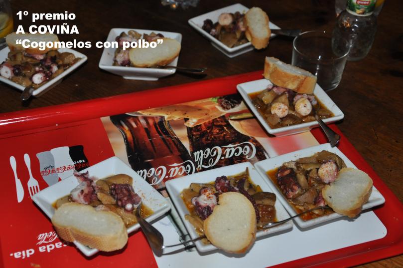 Adega A Coviña gaña a terceira edición do concurso de tapas de Frades coas súas tapas “Polbo con cogomelos” e “Espetada A Coviña”