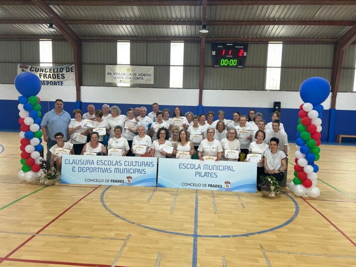 Máis de 270 persoas participan no acto de clausura das Escolas Deportivas Municipais de Frades, case o dobre que no curso anterior 